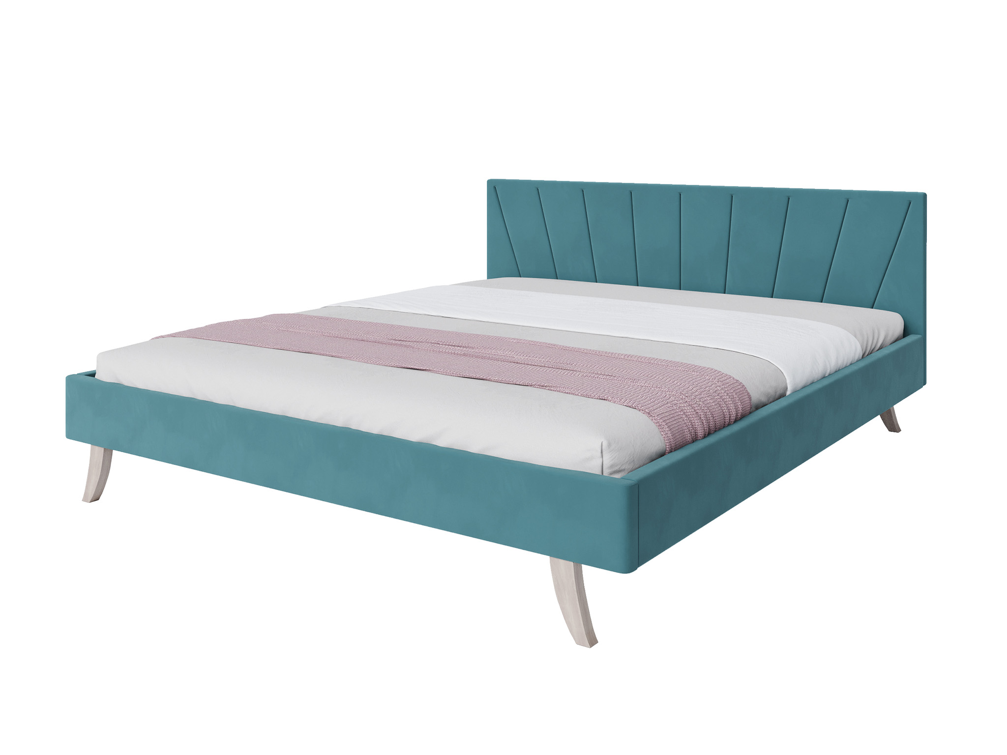 Čalúnená manželská posteľ Heaven - modrá Rozmer: 160x200