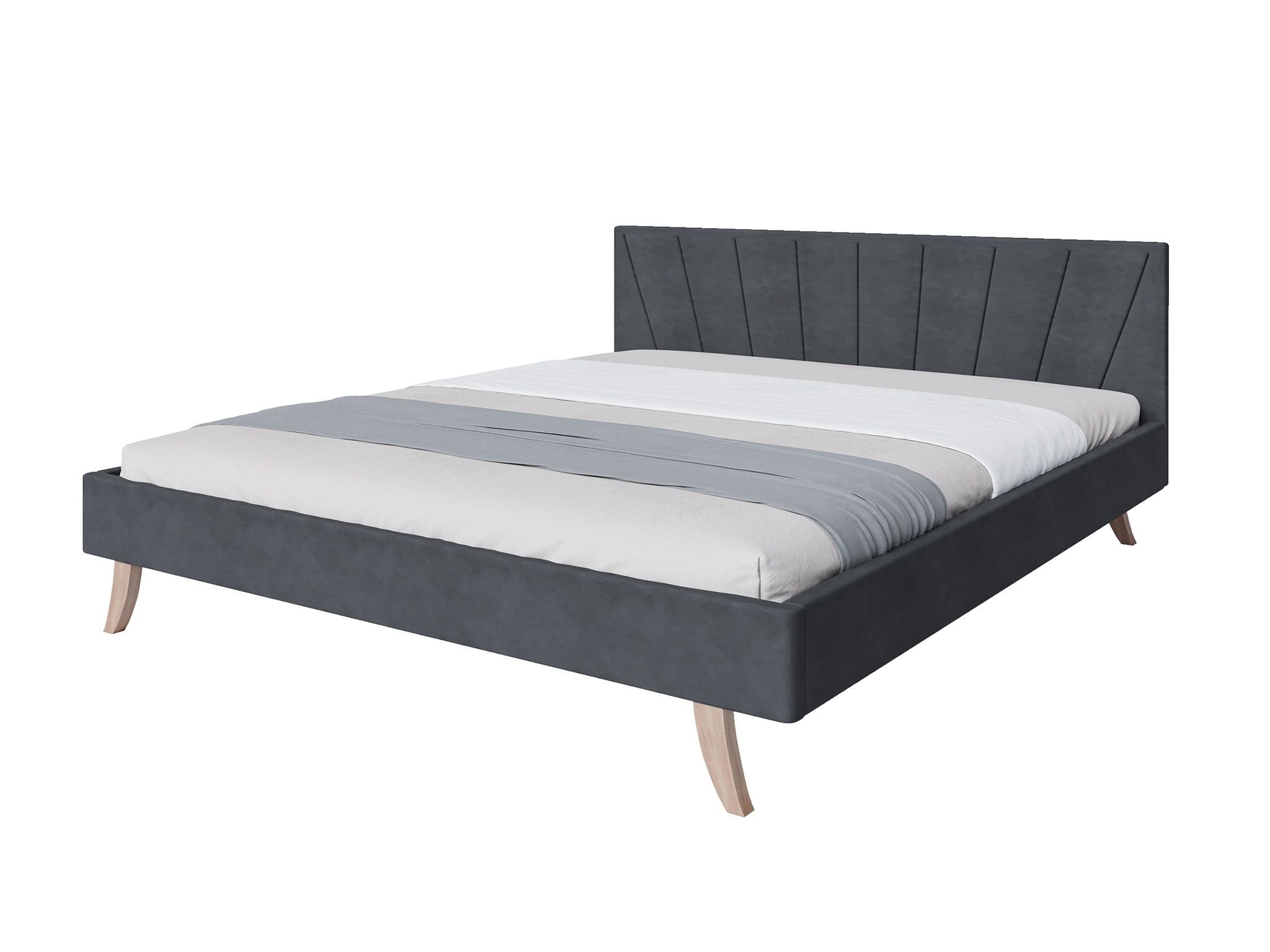 Čalúnená manželská posteľ Heaven - šedá Rozmer: 180x200