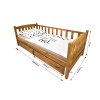 Detská posteľ so zábranou Oľga 2 - dub