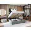 Čalúnená manželská posteľ s úložným priestoromIngrit - grafit