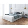 Čalúnená manželská posteľ s úložným priestorom Izabela - biela