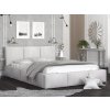 Čalúnená manželská posteľ s úložným priestorom Izabela - biela