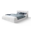 Čalúnená manželská posteľ s úložným priestorom Izabela - biela