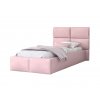 Čalúnená jednolôžková posteľ 90x200 Dony - ružová