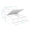 Čalúnená manželská posteľ 140x200 s úložným priestorom Dony - rozmer
