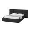 Čalúnená manželská posteľ s úložným priestorom 160x200 Dony - čierna