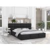 Čalúnená manželská posteľ s úložným priestorom 180x200 Dony - čierna