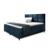 Boxspring manželská posteľ Leila s matracom - tmavomodrá