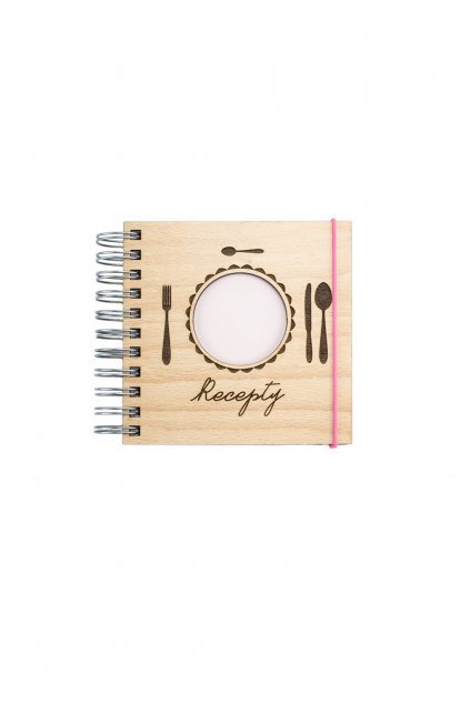 Dřevěný zápisník s rodinnými recepty WOODBOOK s recyklovaným papírem | JAA∞TY