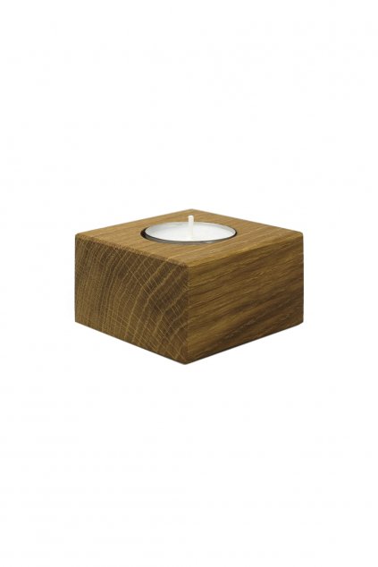 Dřevěný minimalistický svícen z masivního dřeva CUBE | JAA∞TY