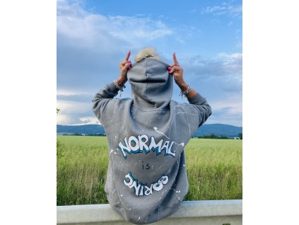 715 3 unisex mikina s kapuci normal is boring