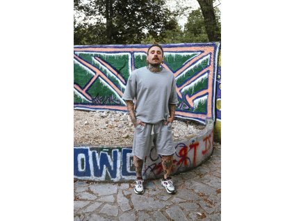 Pánský teplákovy set triko + kraťasy More Freedom (Barva šedá, Velikost XL)