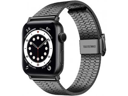 Apple watch řemínek milánský tah černý 42/44/45/49 mm