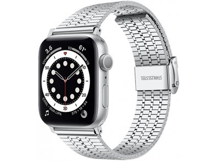 Apple watch řemínek milánský tah stříbrný 38/40/41 mm