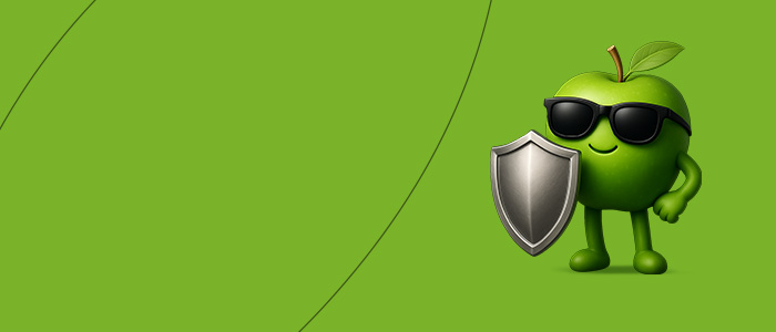 iPhone a notebook zobrazující digitální umění, s výraznou ikonou štítu symbolizující záruku. Text zní 'Na všechno zboží dáváme záruku' a tlačítko 'Více informací'