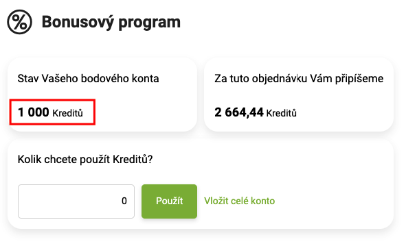 Uplatnenie kreditov ako zľavy