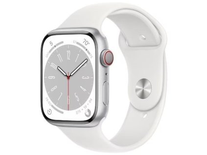 Apple Watch Series 9 41mm GPS (Stav A/B) Stříbrné s bílým sportovním řemínkem