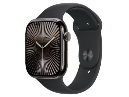 Apple Watch Series 10 42mm Cellular (Zánovní) Břidlicově šedý titan s temně modrým sportovním řemínkem