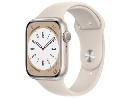 Apple Watch Series 8 41mm Cellular (Stav A-) Hvězdně bílé s růžovým sportovním řemínkem