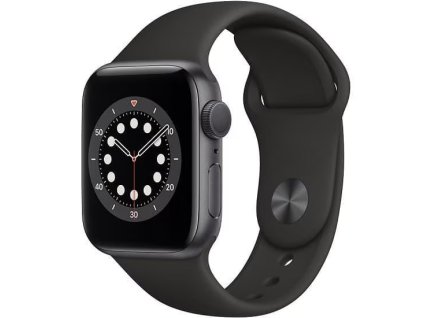 Apple Watch Series 6 44mm Cellular (Stav A/B) Vesmírne sivé s tmavomodrým športovým remienkom