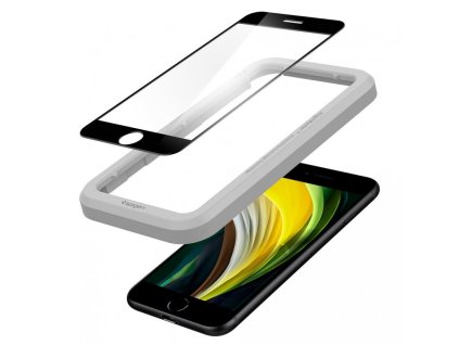 37997 ochranne tvrzene sklo pro iphone 7 8 se 2020 spigen alignmaster fc black s aplikatorem