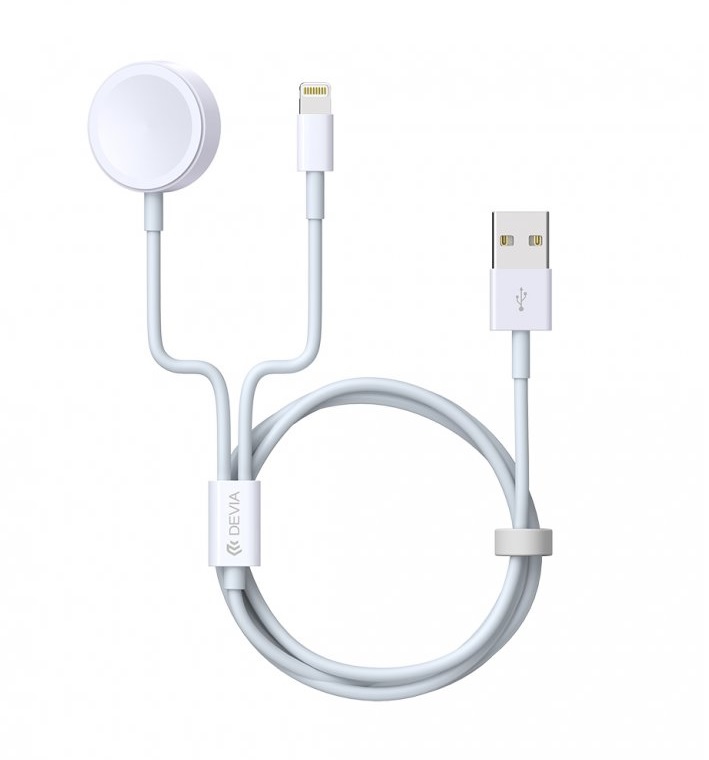 Nabíjecí kabel pro iPhone a Apple Watch - Devia, Smart 2in1