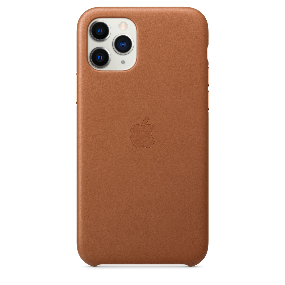 Kožený kryt na iPhone 11 Pro - Saddle Brown