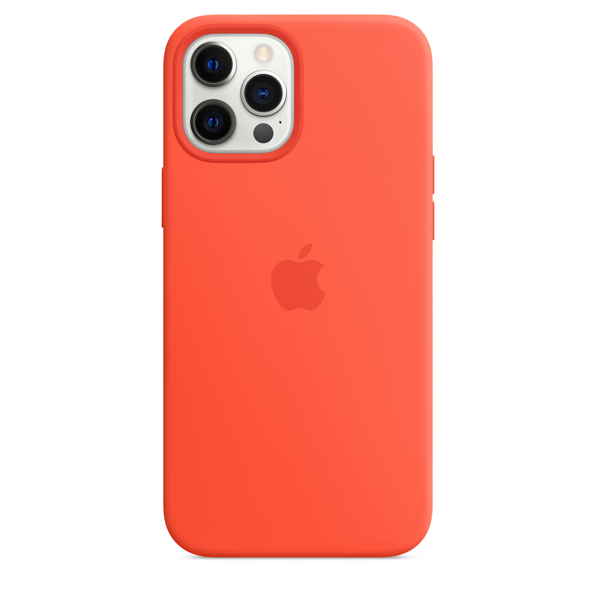 Silikonový MagSafe kryt na iPhone 12 Pro Max - Electric Orange