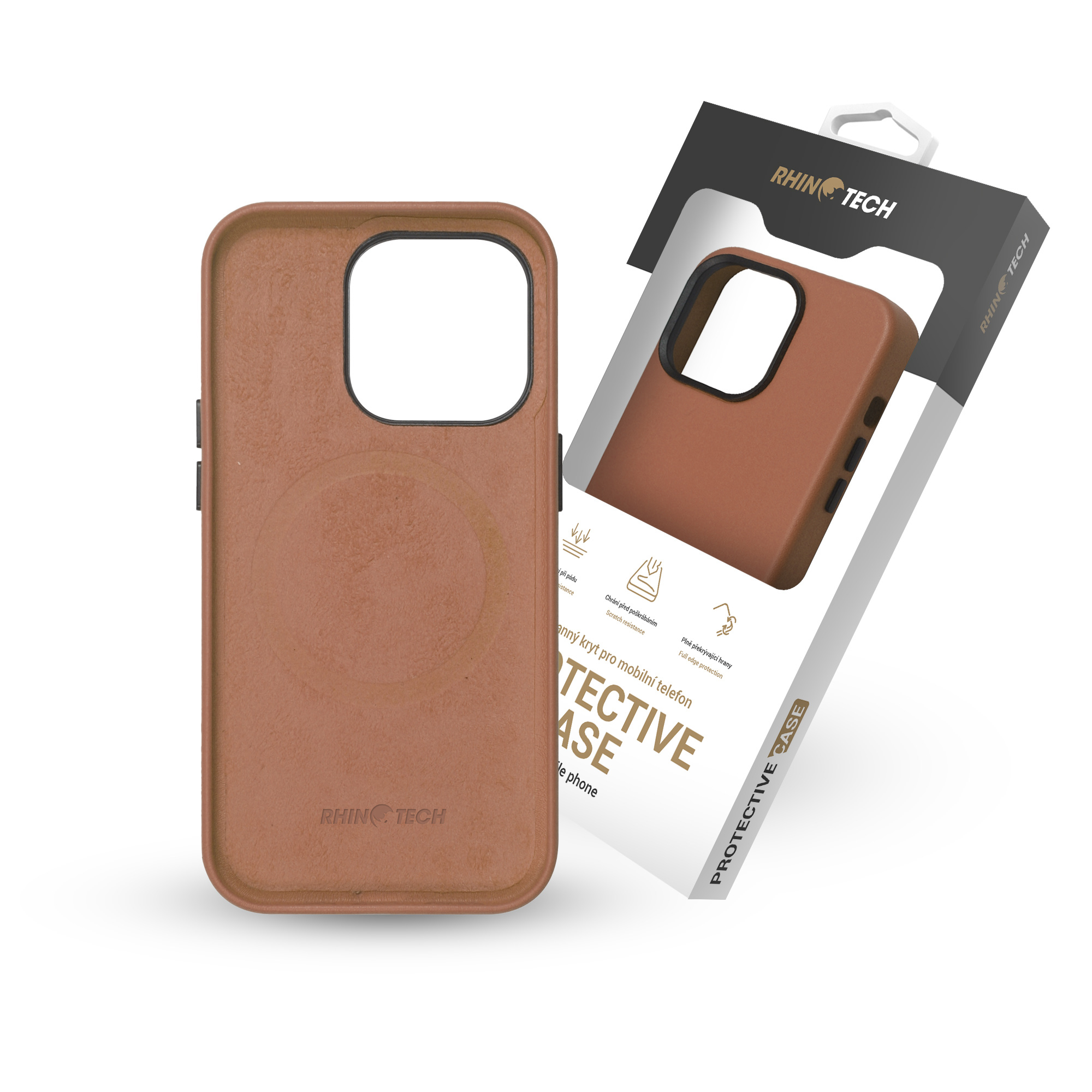 Kryt RhinoTech MAGcase Eco pro iPhone 14 Pro - Hnědá (obrázek 8)