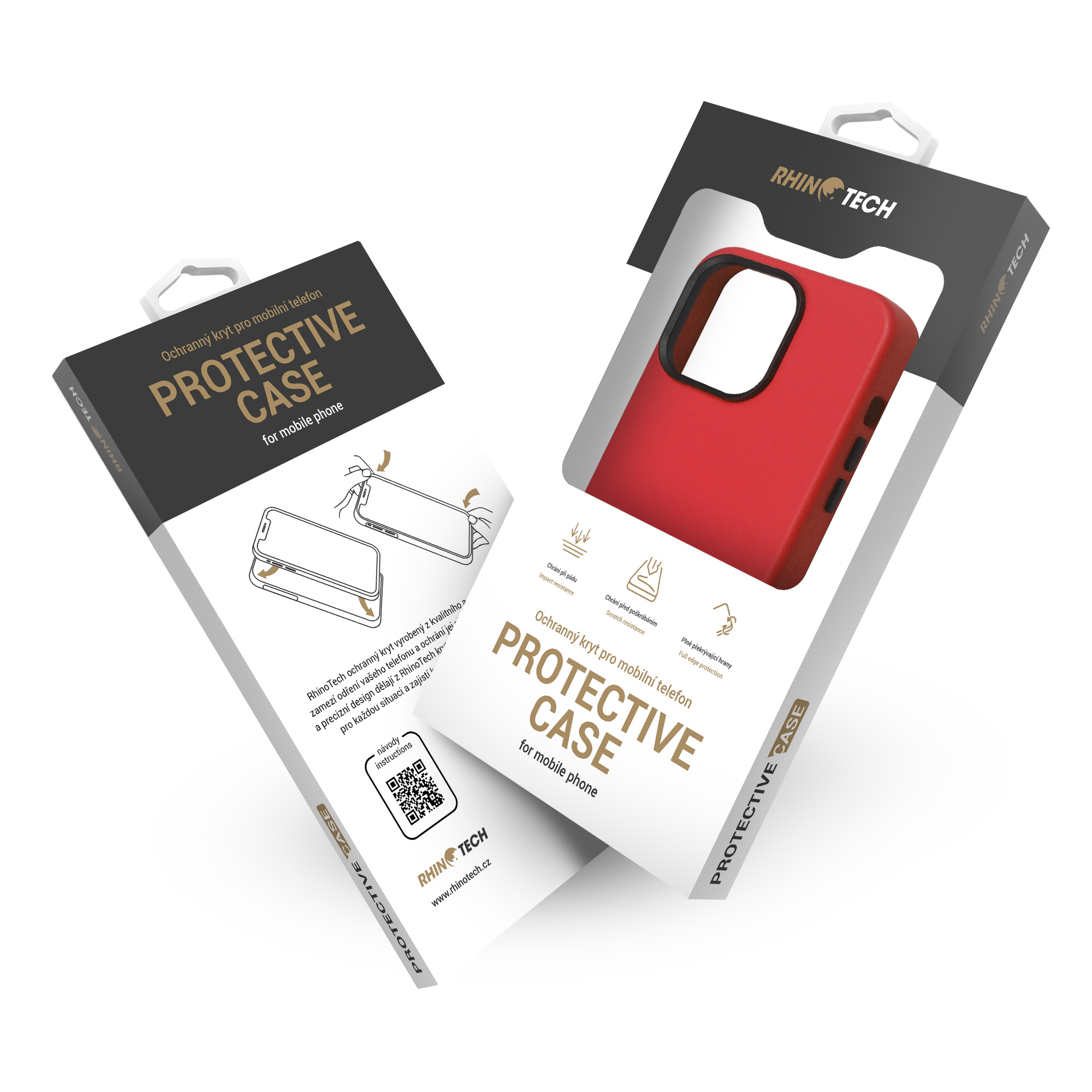 Kryt RhinoTech MAGcase Eco pro iPhone 14 Pro Max - Červená