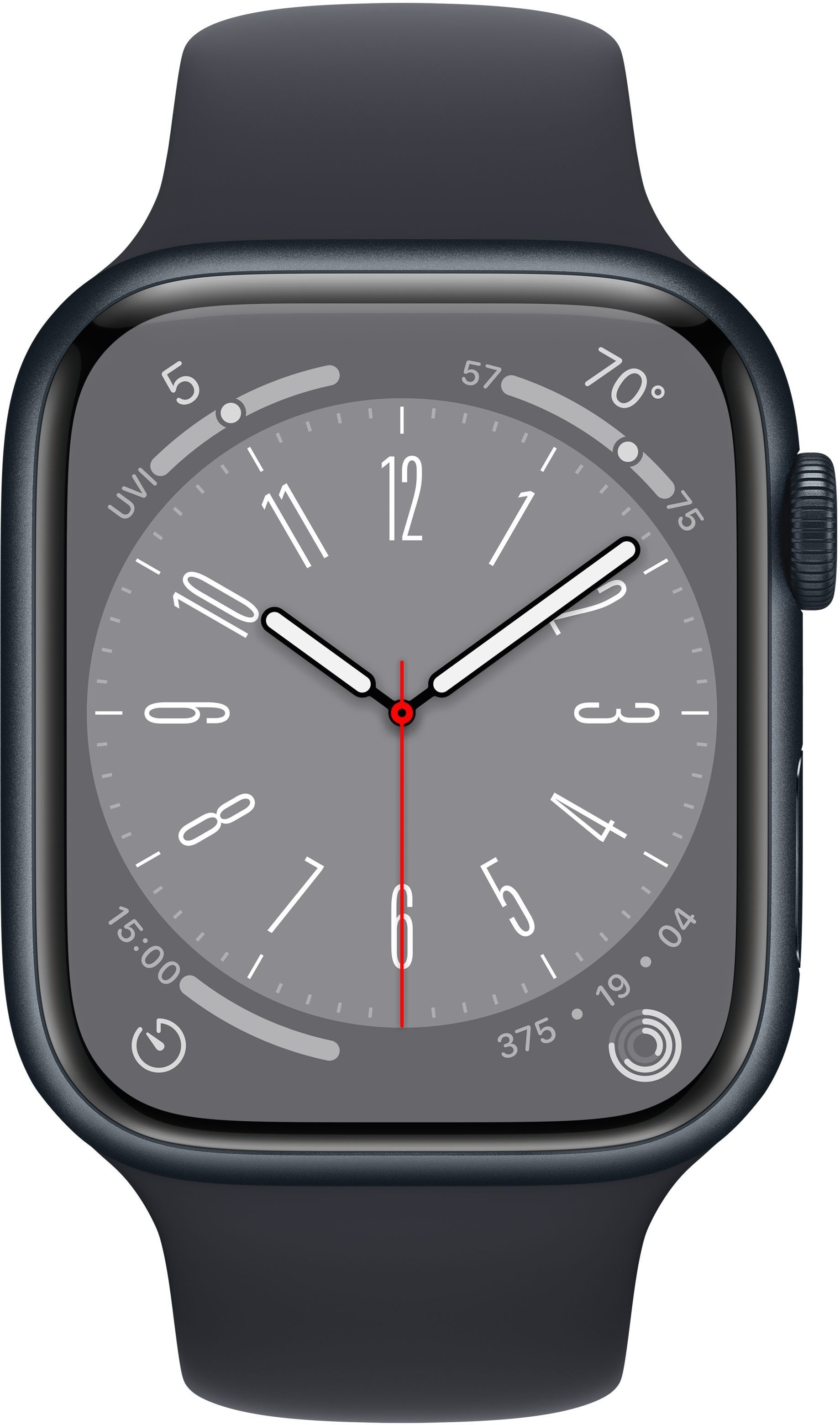 Apple Watch Series 8 45mm Cellular (Stav A-) Temně inkoustový hliník s temně modrým sportovním řemínkem MNK43CS/A (obrázek 3)