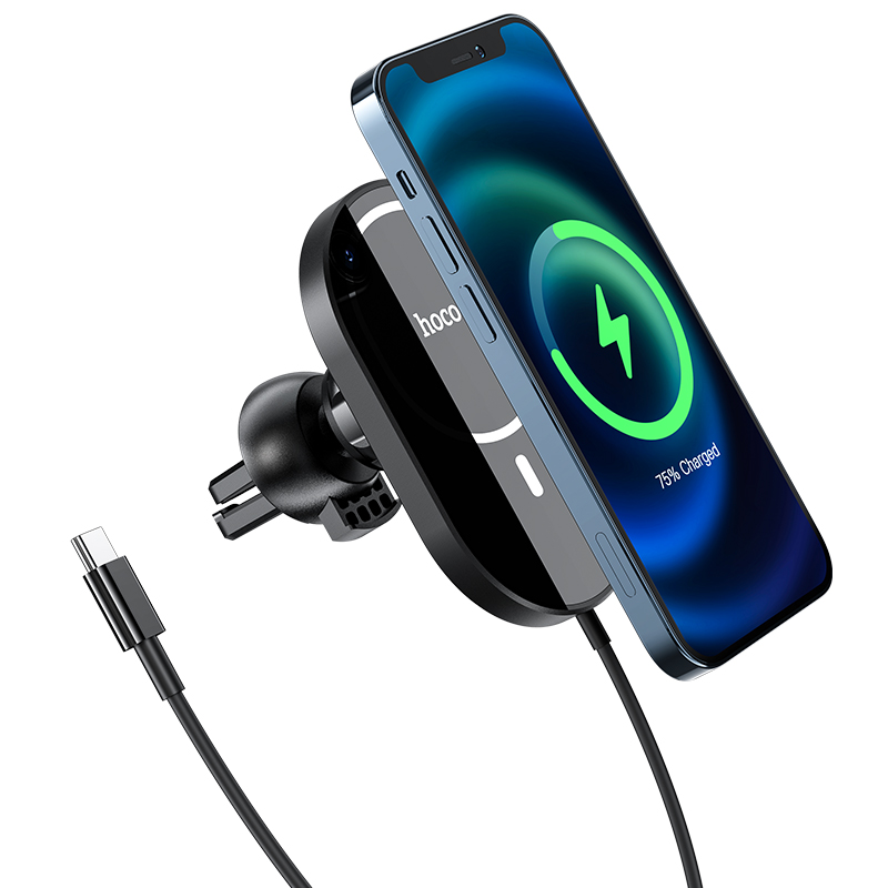 Magnetický (MagSafe) držák telefonu s bezdrátovým nabíjením 15W - Hoco CA90 (obrázek 3)