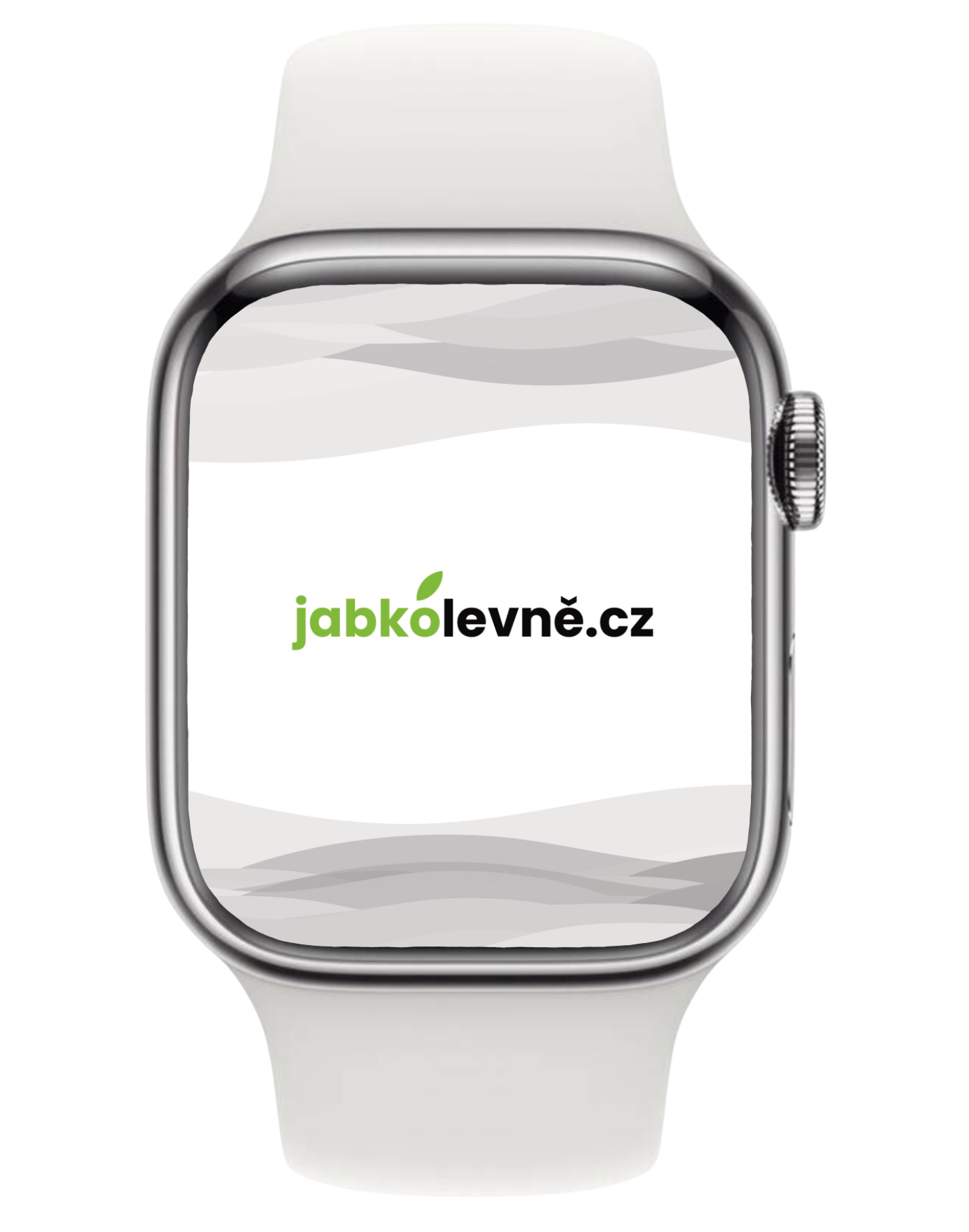 Apple Watch Series 8 41mm (Nerozbaleno) GPS Stříbrná nerezová ocel s bílým sportovním řemínkem