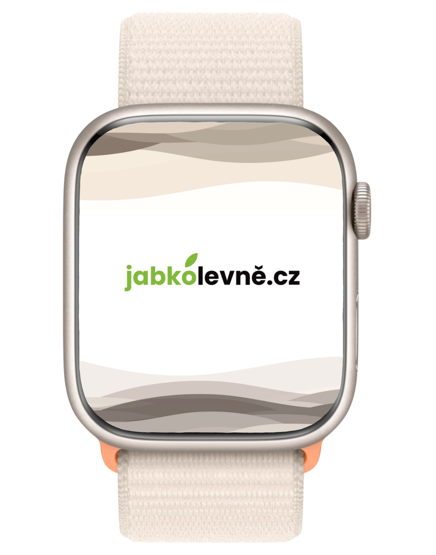 Apple Watch Series 9 41mm GPS (Stav A-) Hvězdně bílý hliník s béžovým sportovním řemínkem MNK43CS/A