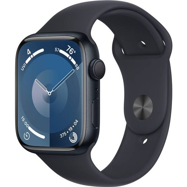 Apple Watch Series 9 45mm GPS (Stav A-) Temně inkoustový hliník + vesmírně černý sportovní řemínek MNK43CS/A