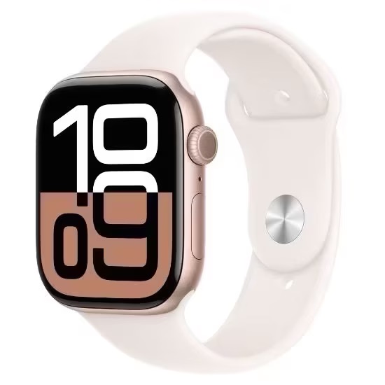 Apple Watch Series 10 46mm GPS (Zánovní) Růžový hliník + vesmírně černý sportovní řemínek MR9V3QC/A