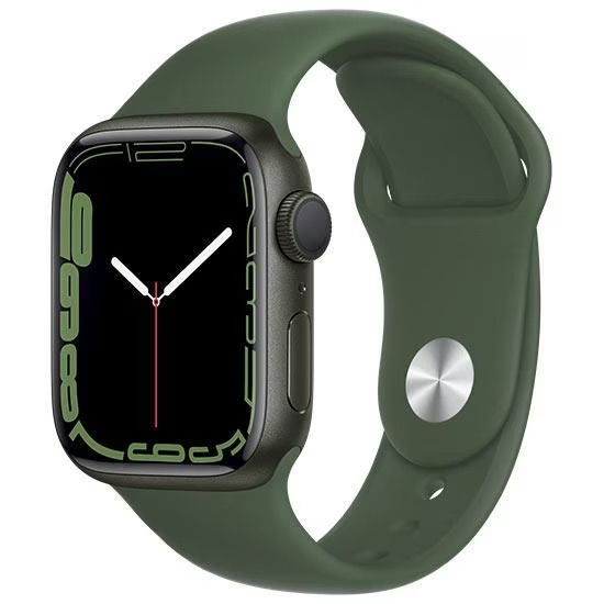 Apple Watch Series 7 45mm GPS (Stav A-) Zelené s tmavě modrým sportovním řemínkem