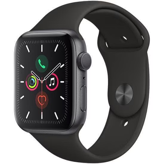 Apple Watch Series 5 44mm Cellular (Stav A) Vesmírně šedá s černým sportovním řemínkem MRGE3QC/A