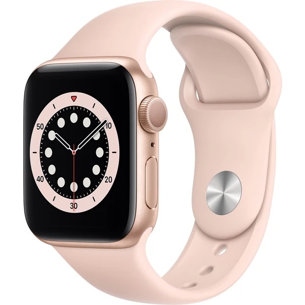 Apple Watch Series 6 40mm Cellular (Stav A) Růžová nerezová ocel s grafitovým ocelovým řemínkem