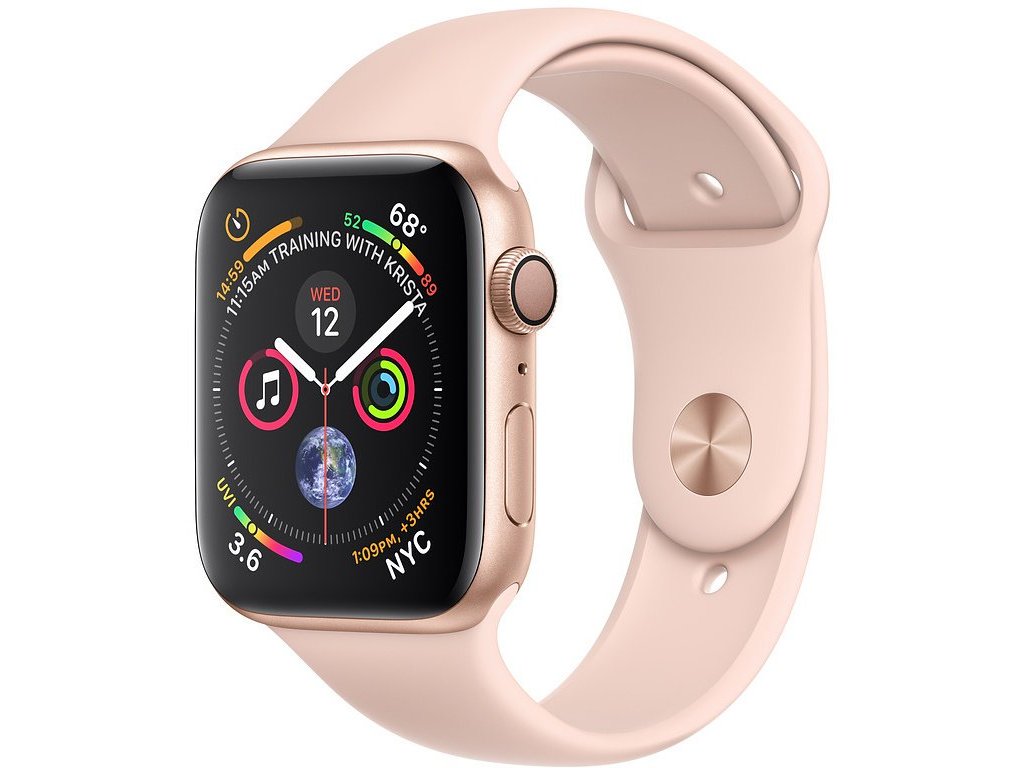Apple Watch Series 4 40mm Cellular (Stav A-) Růžová zlatá nerezová ocel s růžovým sportovním řemínkem MNK43CS/A