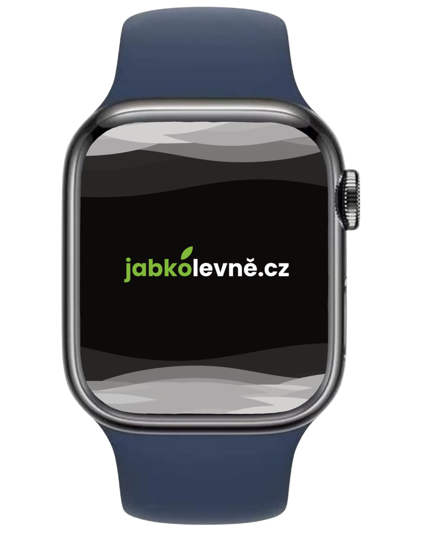 Apple Watch Series 7 45mm Cellular (Stav A) černý titán s temně modrým sportovním řemínkem