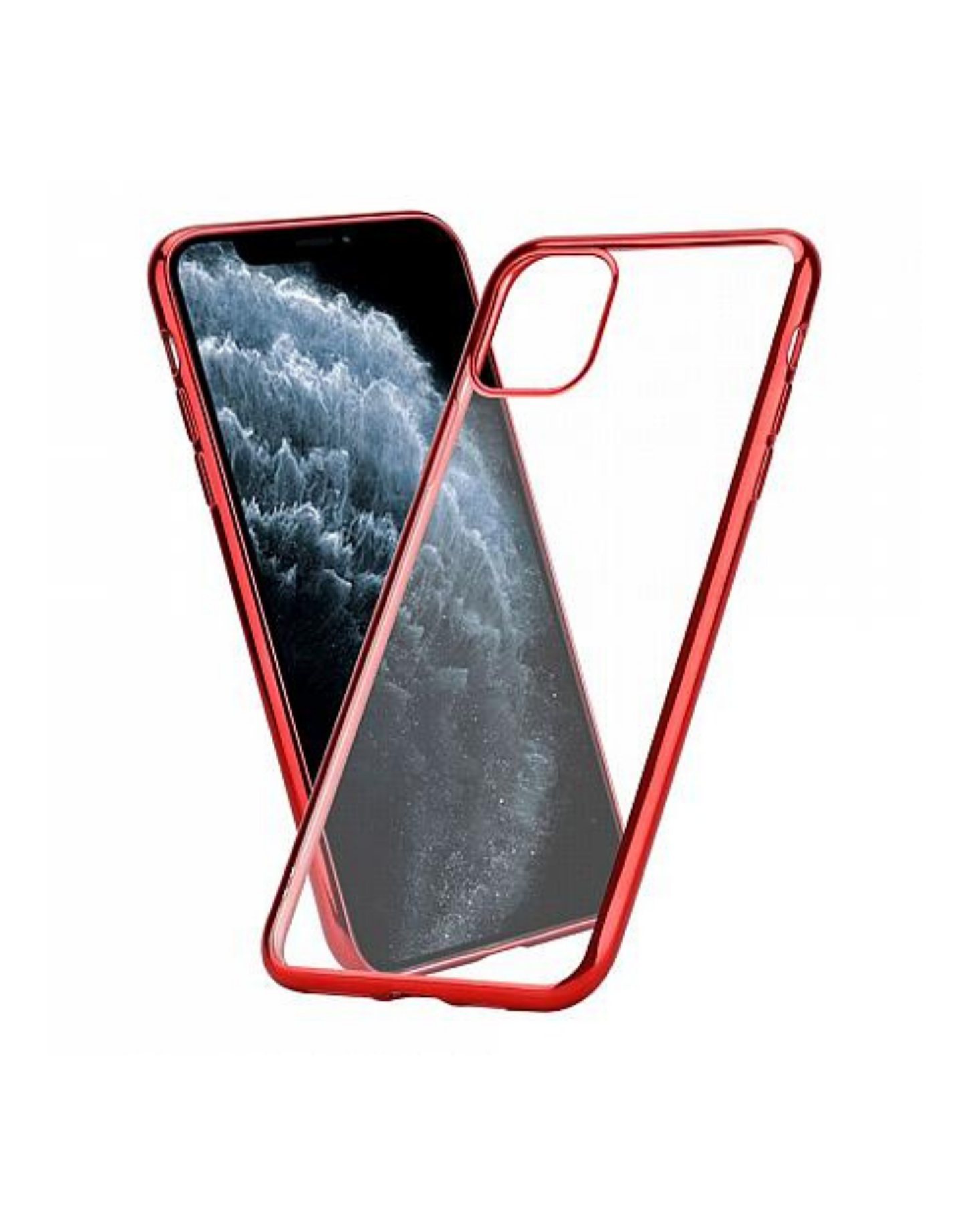 Ochranný transparentní kryt na iPhone 12 Pro Max - RED