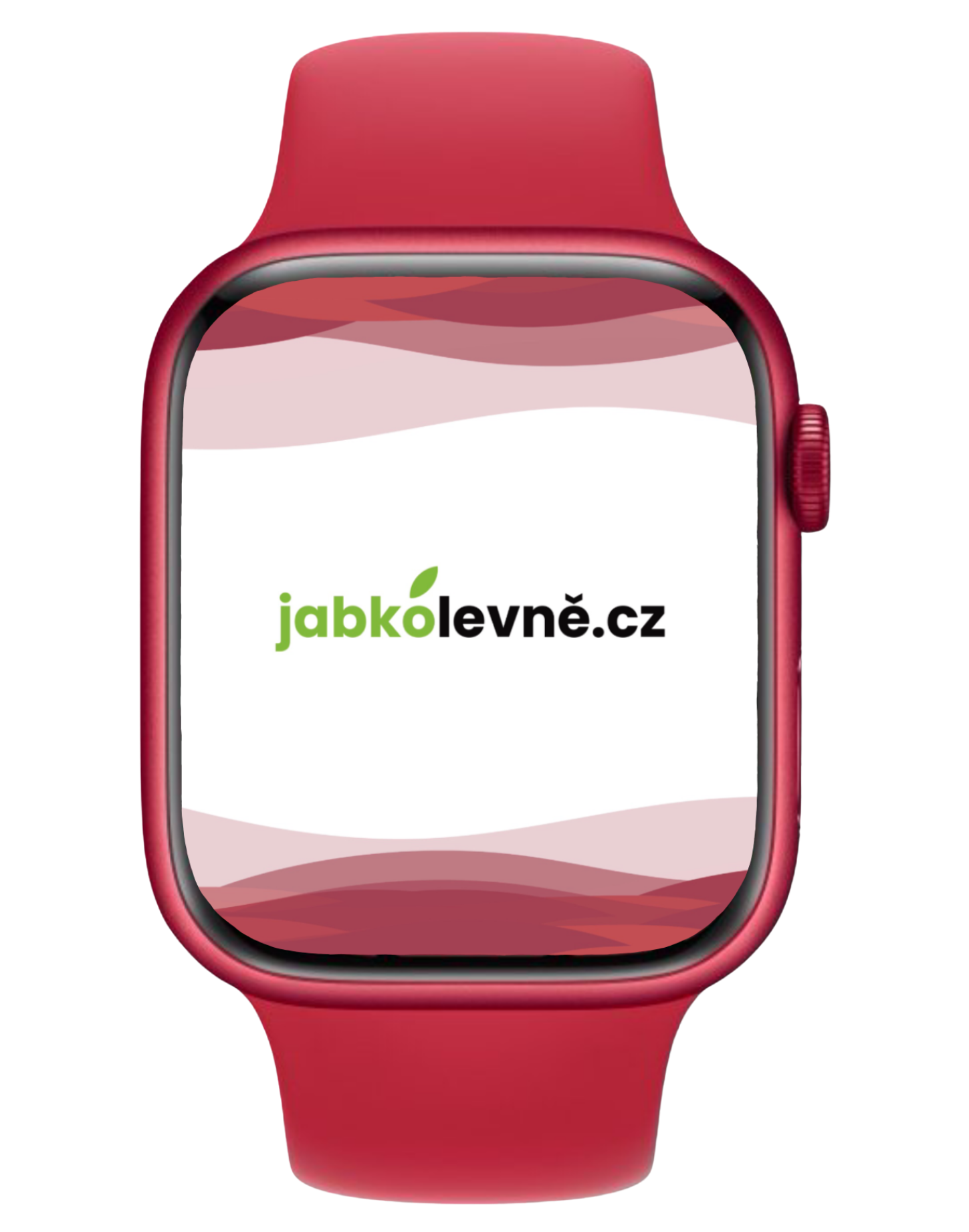 Apple Watch Series 7 45mm GPS (Stav A/B) Červený hliník s červeným sportovním řemínkem