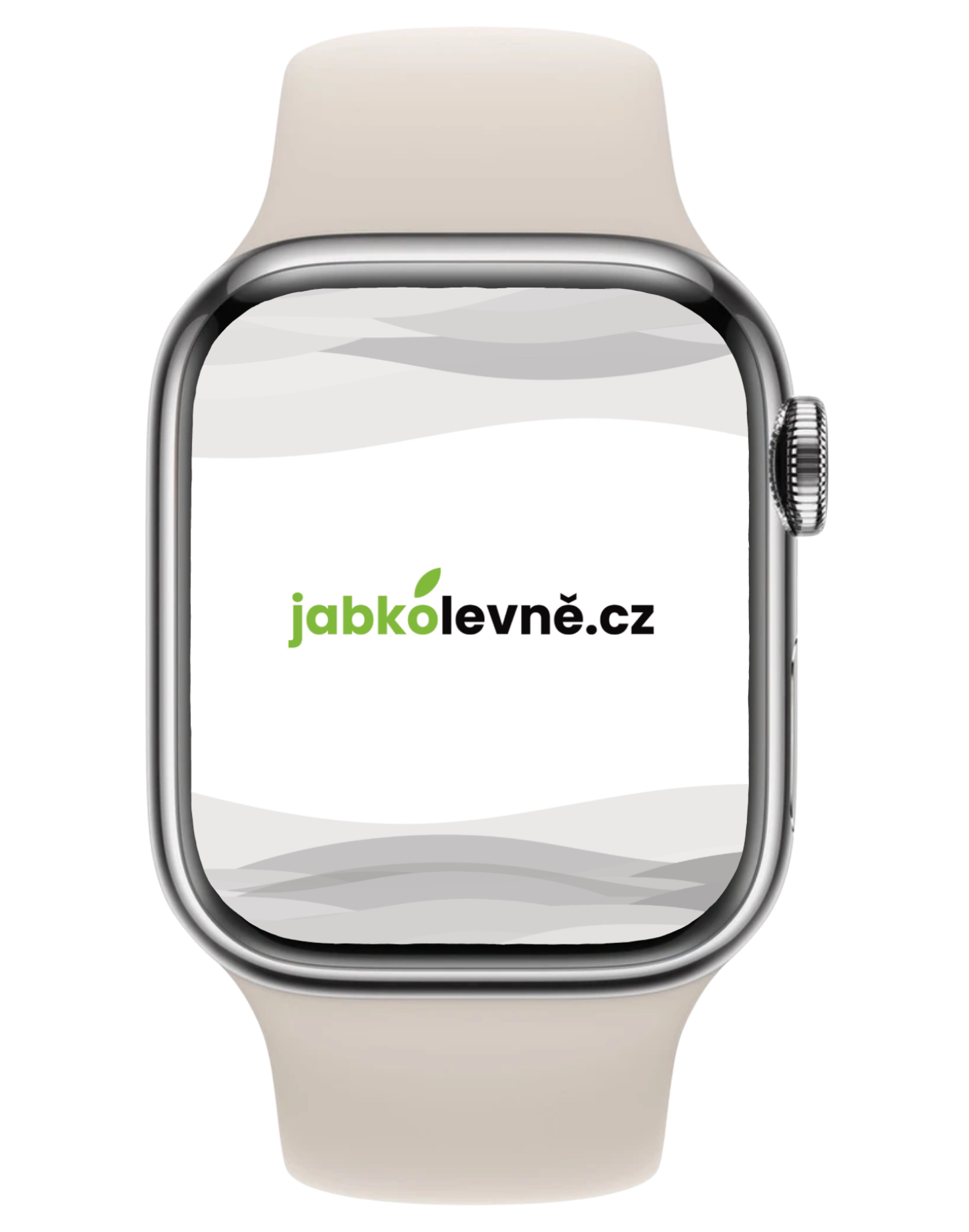 Apple Watch Series 7 41mm Cellular (Stav A-) Stříbrná nerezová ocel s bílým sportovním řemínkem