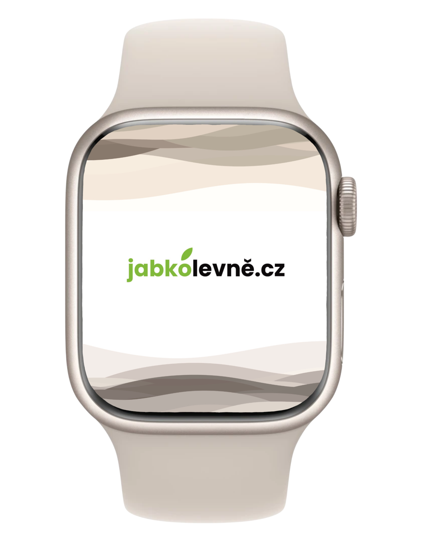 Apple Watch Series 8 45mm GPS (Stav A-) Hvězdně bílý hliník s béžovým sportovním řemínkem MNK43CS/A