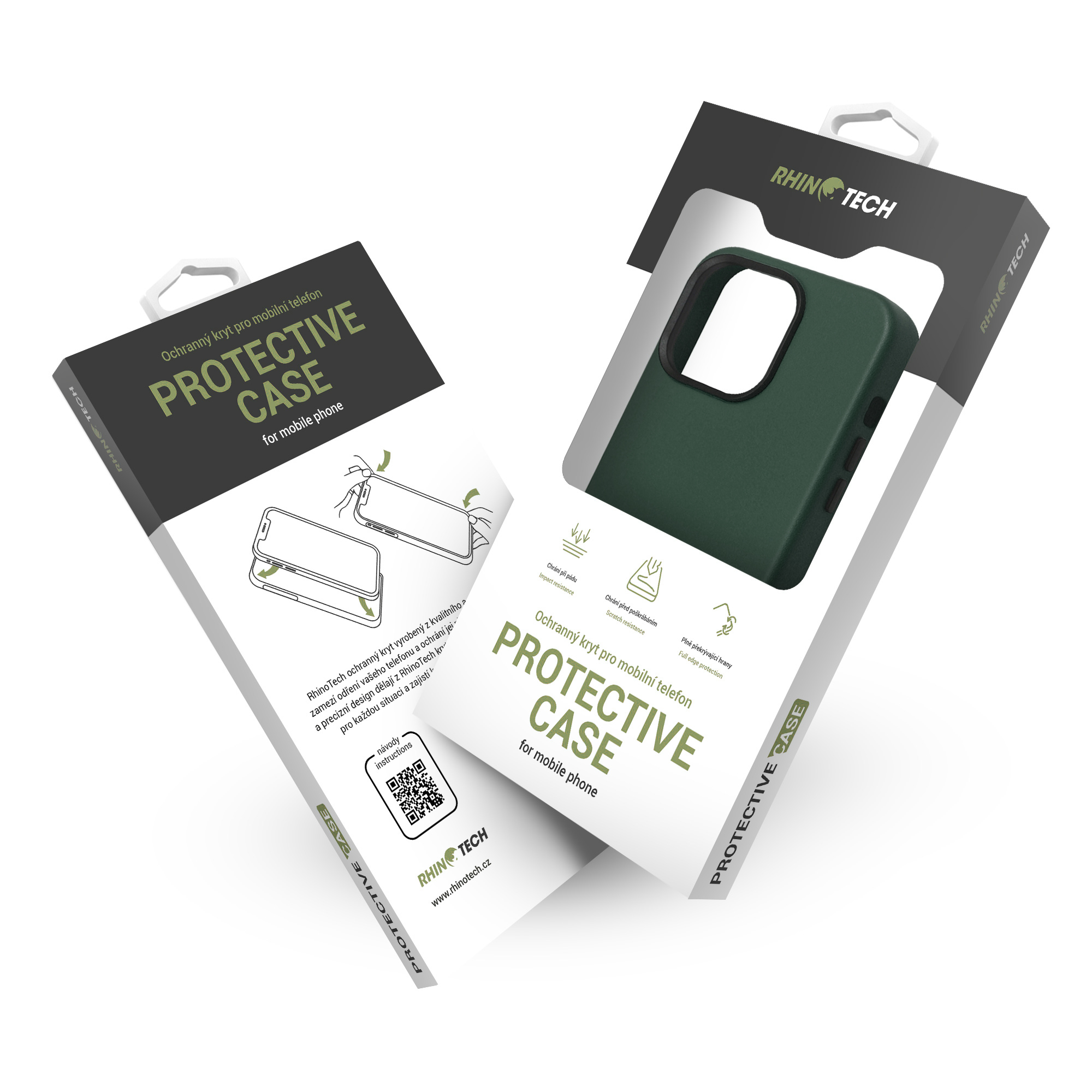Kryt RhinoTech MAGcase Eco pro iPhone 13 Pro Max - Temně zelená