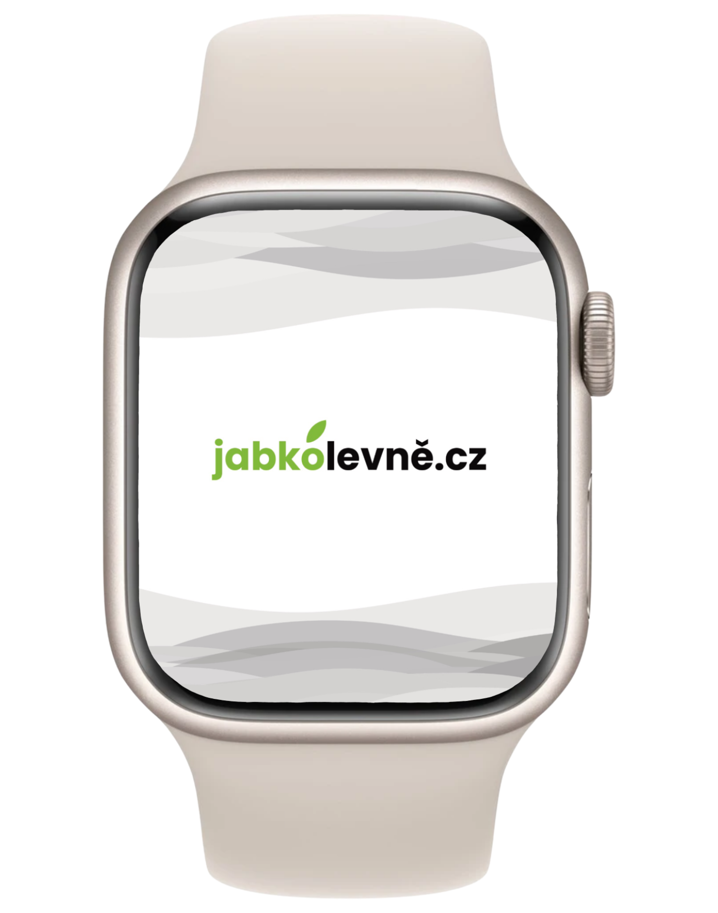 Apple Watch Series 7 45mm GPS (Stav A/B) Hvězdně bílý hliník s béžovým sportovním řemínkem