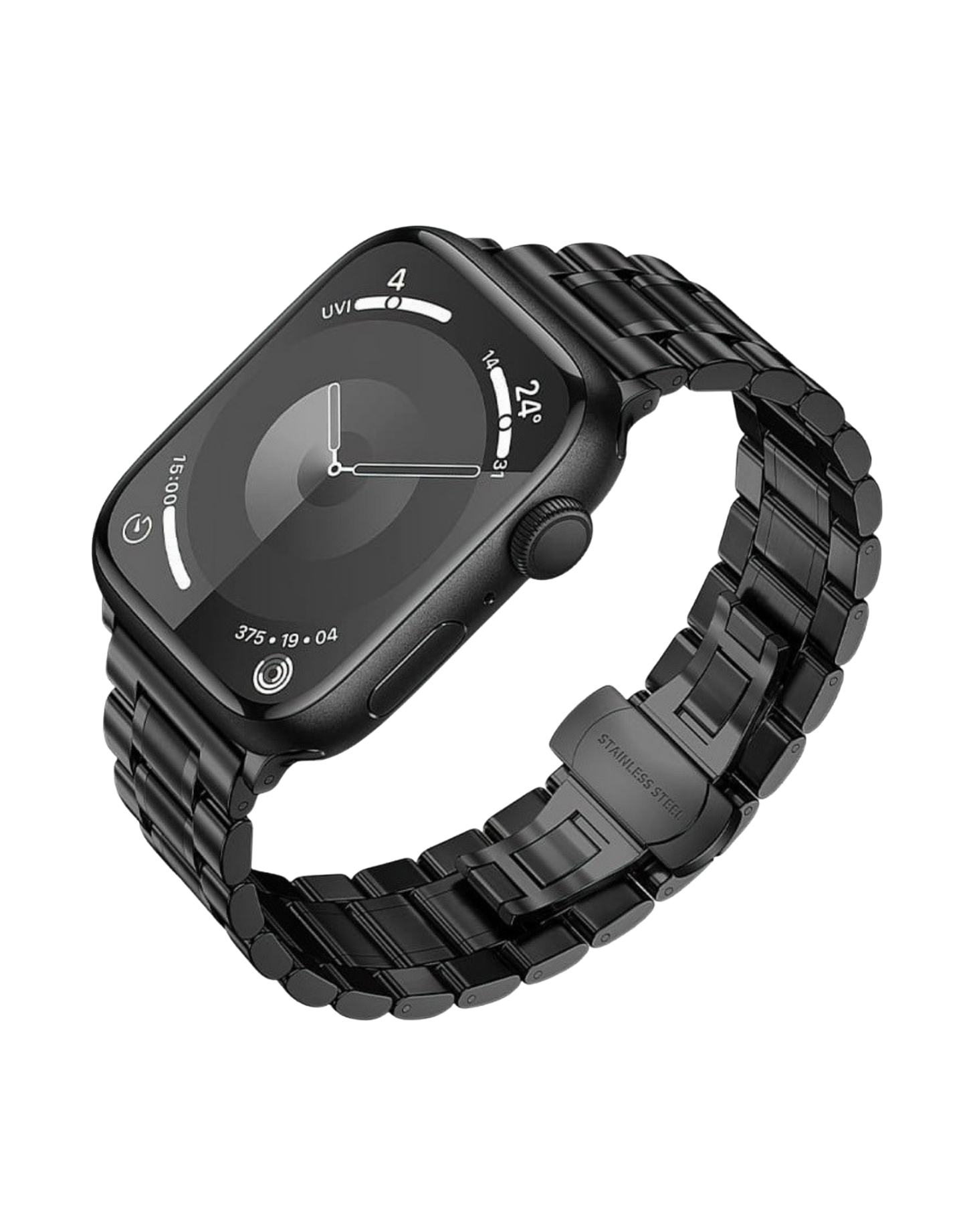 Řemínek pro Apple Watch 42 / 44 / 45 / 49 mm Stainless Steel - Black - Hoco WA32