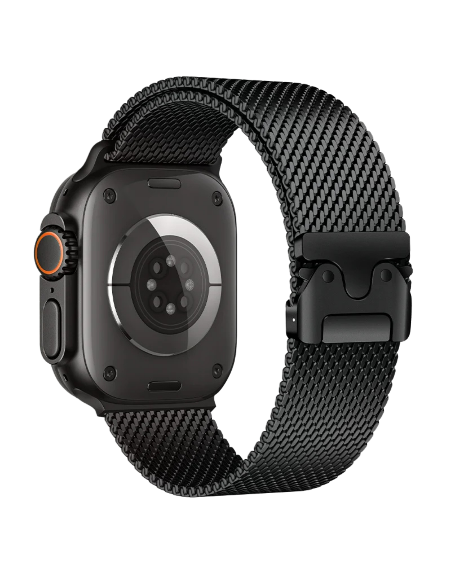 Řemínek pro Apple Watch 44 / 45 / 46 / 49 mm Milanese Steel - Black - Hoco WA33