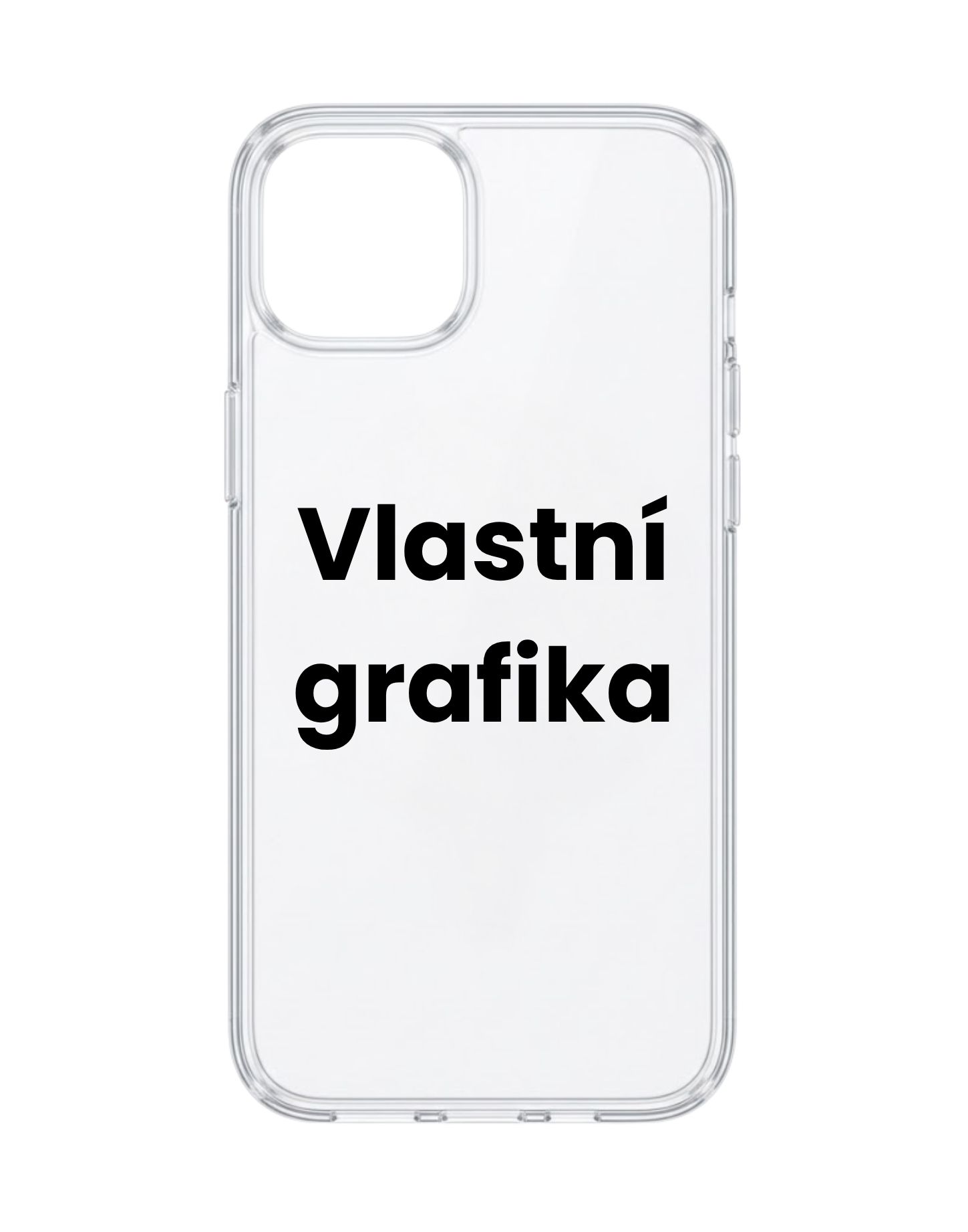 Vlastní design na transparentní kryt na iPhone 15 Plus